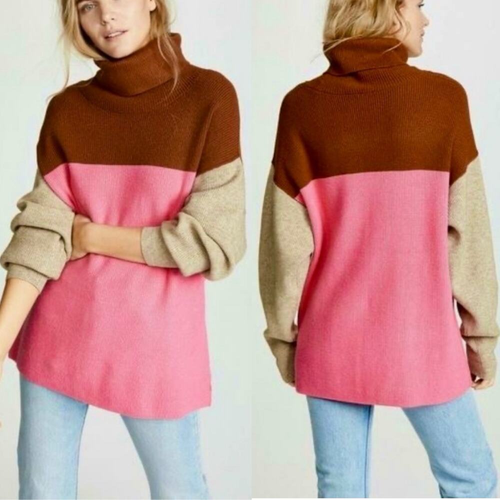 Free People Softly Structured Color Block Turtlen… - image 1